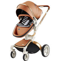HKM-3972819 Luxury Adjustable Baby Stroller with Reversible Seat and Multi-Angle Rotation