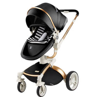 HKM-3972819 Luxury Adjustable Baby Stroller with Reversible Seat and Multi-Angle Rotation