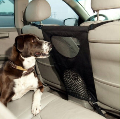 HKM-9728957 Car Rear Seat Pet Guardrail - Cloth Isolation Protection for Dogs, 46*69cm