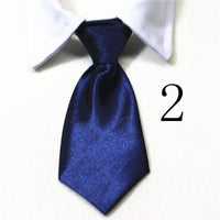 HKM-9729597 Solid Color and Striped Fake Tie for Pets - Cotton, S and L Sizes