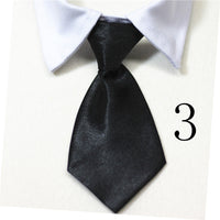 HKM-9729597 Solid Color and Striped Fake Tie for Pets - Cotton, S and L Sizes