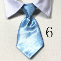 HKM-9729597 Solid Color and Striped Fake Tie for Pets - Cotton, S and L Sizes