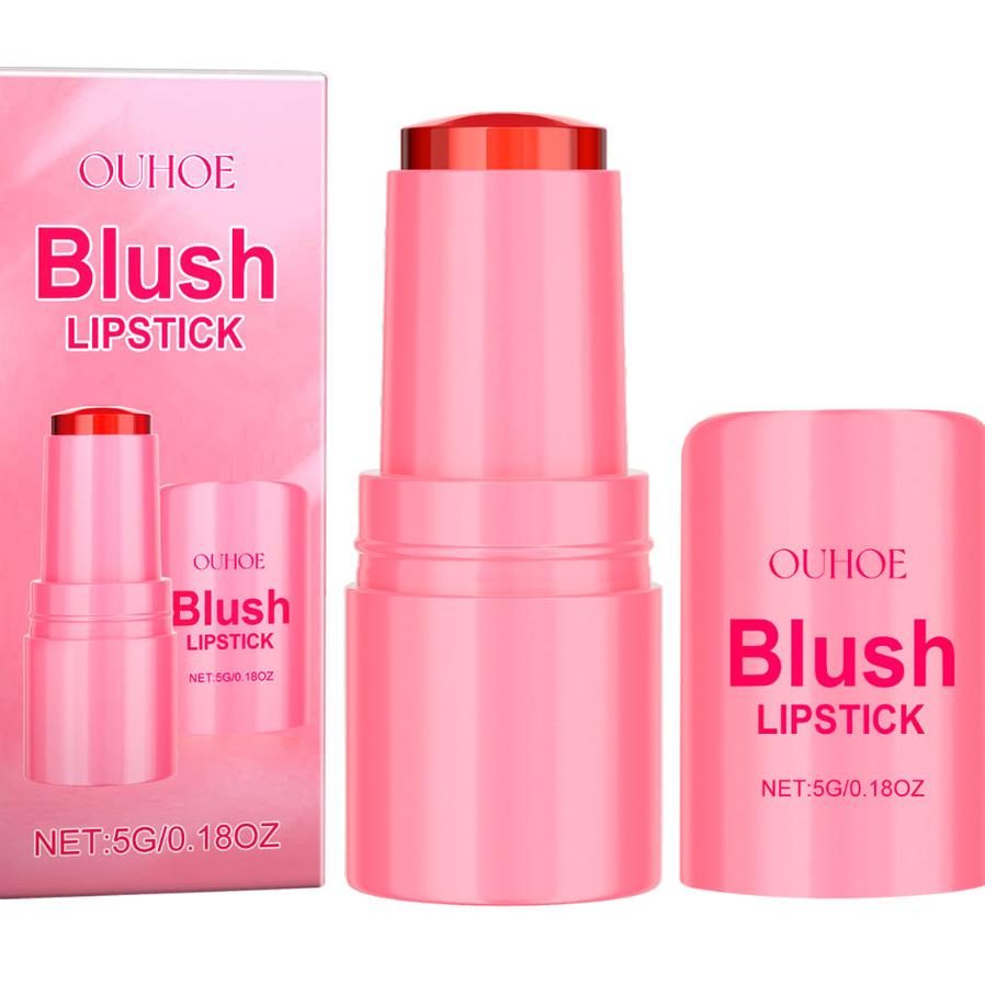 HKM-973011 Nourishing Blush Lipstick with Aloe and Hibiscus Extract - 2.7cm x 6.1cm