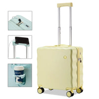HKM-973011 Unisex 18" ABS Trolley Luggage with Spinner Wheels for Summer Travel - Custom Small Suitcase for Kids and Girls