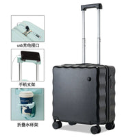 HKM-973011 Unisex 18" ABS Trolley Luggage with Spinner Wheels for Summer Travel - Custom Small Suitcase for Kids and Girls