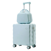HKM-973011 Unisex 18" ABS Trolley Luggage with Spinner Wheels for Summer Travel - Custom Small Suitcase for Kids and Girls