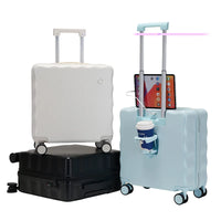 HKM-973011 Unisex 18" ABS Trolley Luggage with Spinner Wheels for Summer Travel - Custom Small Suitcase for Kids and Girls