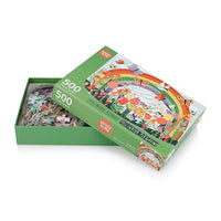 HKM-973075 500 Piece Custom Paper Puzzle - Pollinator's Playground for Ages 2 to 7