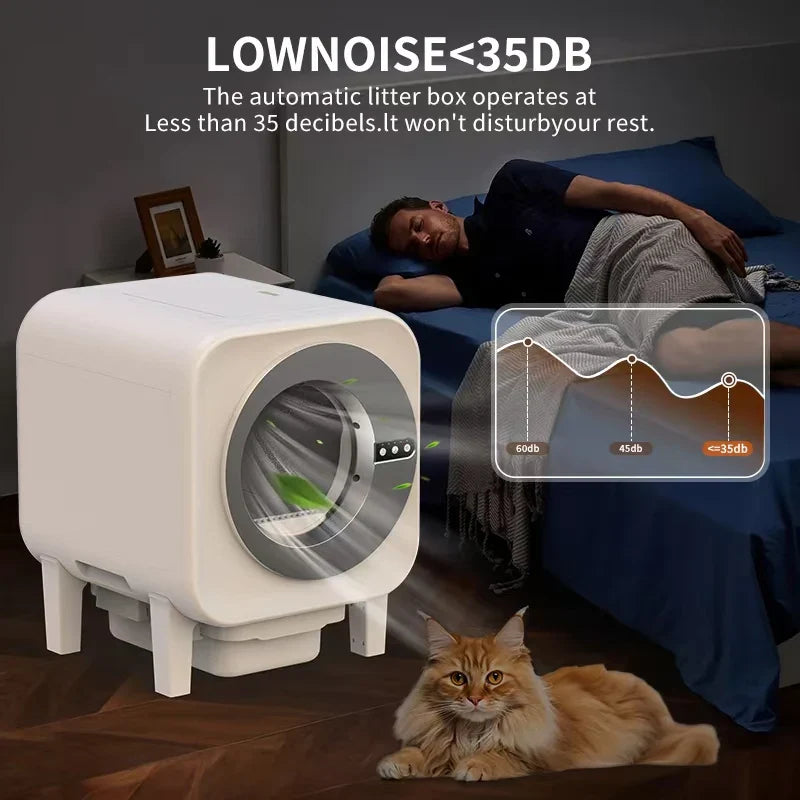 HKM-973075 Large Capacity Automatic Self-Cleaning Cat Litter Box with Advanced Odor Control and Easy Clean Features