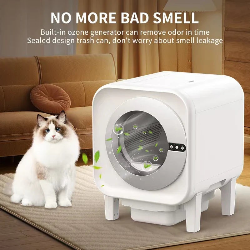 HKM-973075 Large Capacity Automatic Self-Cleaning Cat Litter Box with Advanced Odor Control and Easy Clean Features