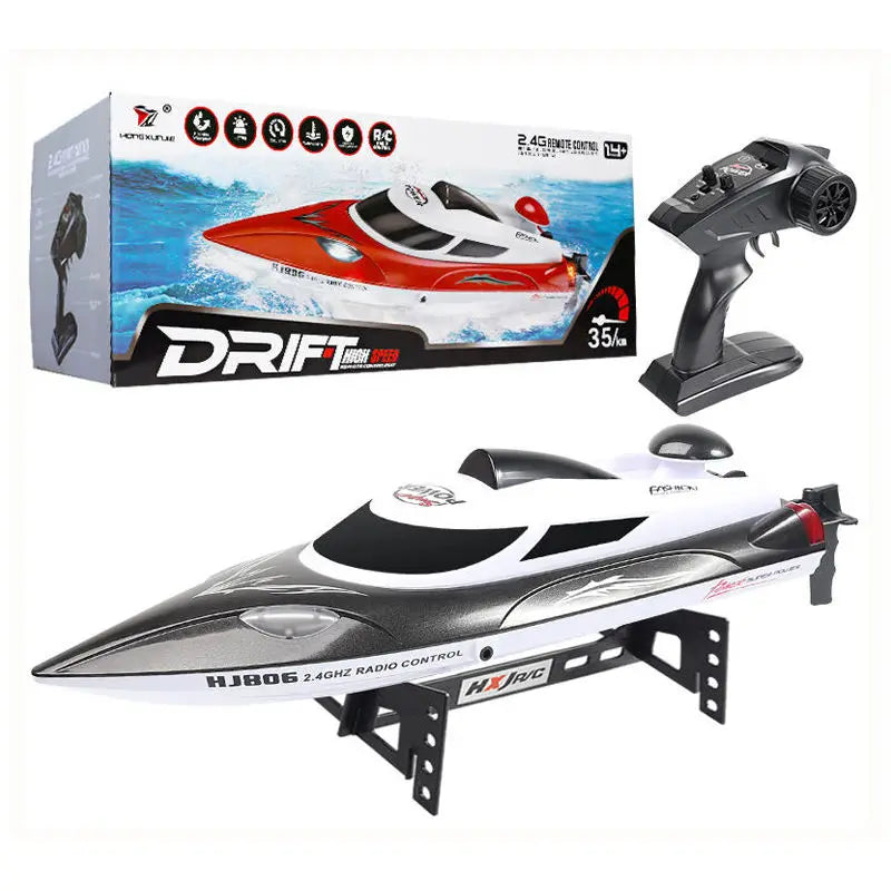 HKM-973203 Remote Control Speed Boat 35 KM/H for Ages 6 and Up, 2.4G RC Toy, Electric with Rechargeable Batteries, Indoor-Outdoor Use