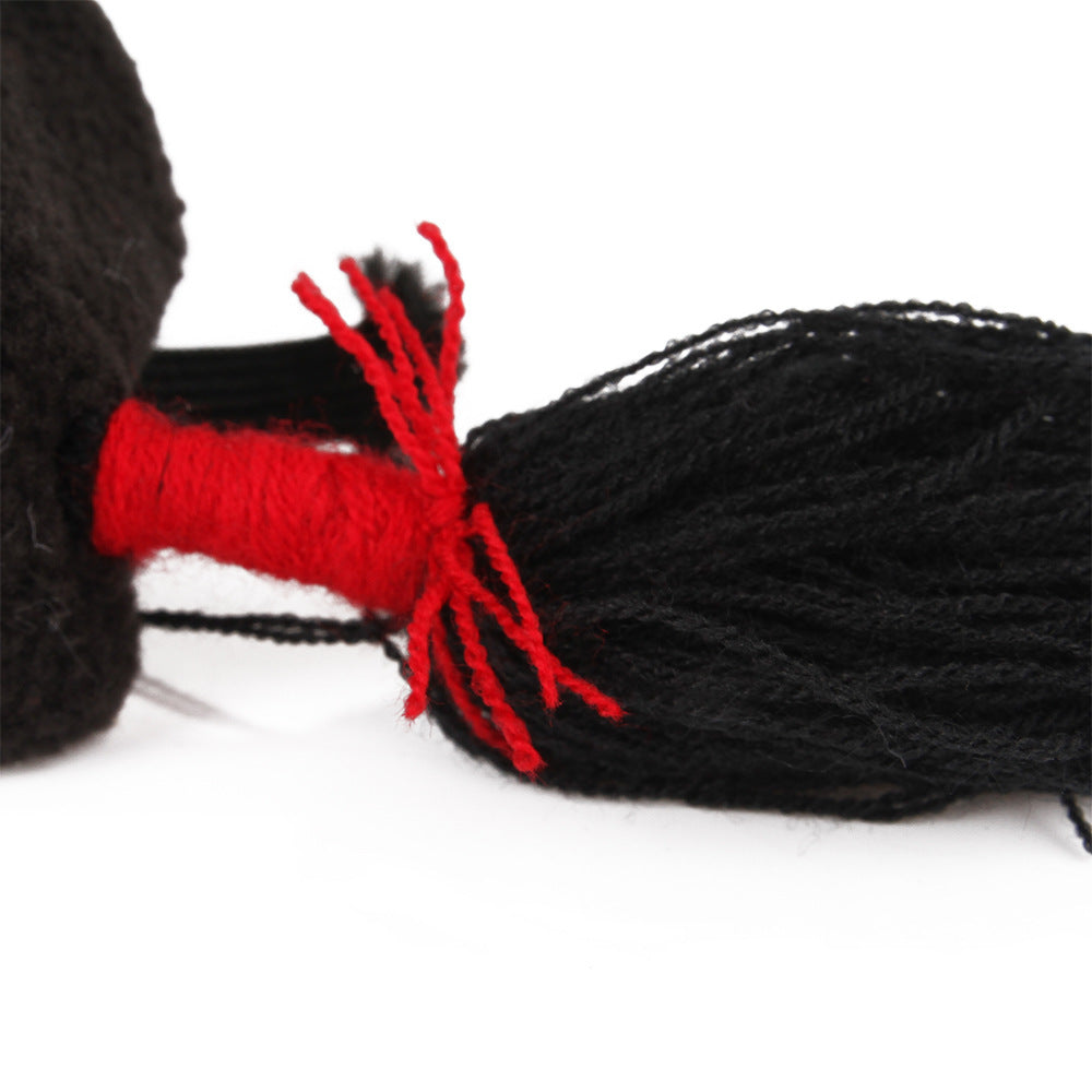 HKM-9732157 Halloween Cat Hood Hat - Adjustable Black Headgear for Pets