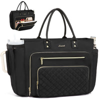 HKM-973331 Multi-Pocket Tote Bag for Women - 15.6 Inch Laptop Briefcase with Large Cup Holder