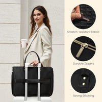 HKM-973331 Multi-Pocket Tote Bag for Women - 15.6 Inch Laptop Briefcase with Large Cup Holder