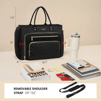 HKM-973331 Multi-Pocket Tote Bag for Women - 15.6 Inch Laptop Briefcase with Large Cup Holder