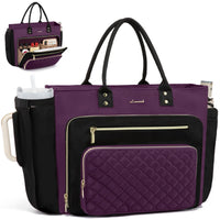 HKM-973331 Multi-Pocket Tote Bag for Women - 15.6 Inch Laptop Briefcase with Large Cup Holder