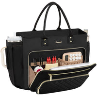 HKM-973331 Multi-Pocket Tote Bag for Women - 15.6 Inch Laptop Briefcase with Large Cup Holder