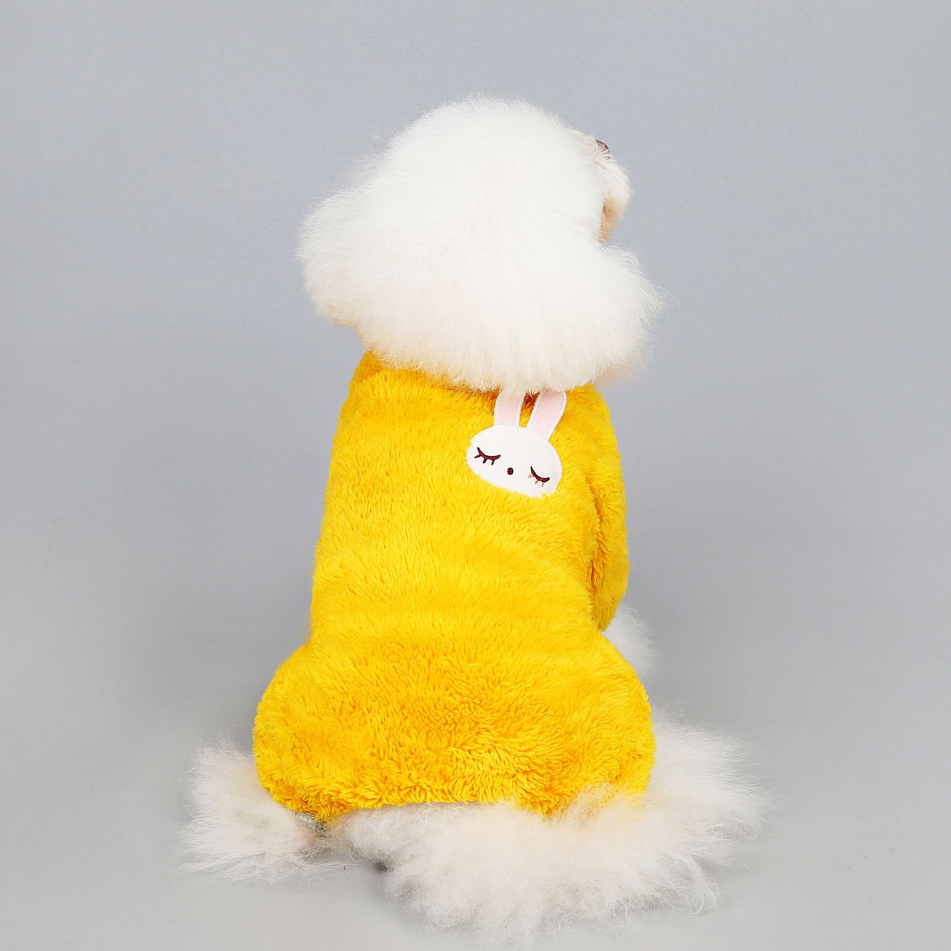 HKM-9733693 Teddy Velvet Cotton Jacket for Dogs and Cats with Six-Petal Flower Design