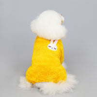 HKM-9733693 Teddy Velvet Cotton Jacket for Dogs and Cats with Six-Petal Flower Design