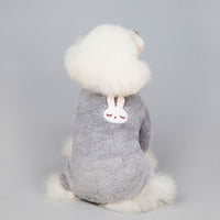 HKM-9733693 Teddy Velvet Cotton Jacket for Dogs and Cats with Six-Petal Flower Design