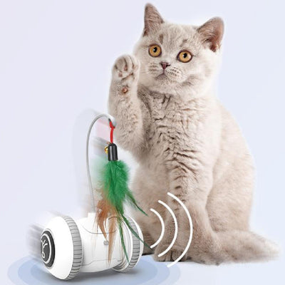HKM-9733949 Interactive Cat Toy with Changeable Feather Accessories for Engaging Indoor Play
