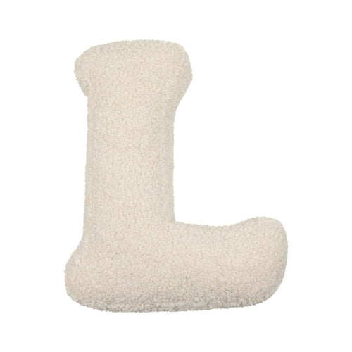 HKM-973459 Lambswool Alphabet Letter Pillow for Children - Modern Cushion in Solid Colors