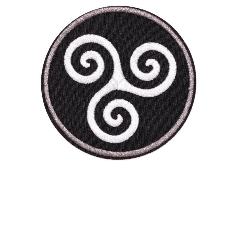 HKM-973459 Round Embroidery Cloth Badge for Clothing and Home Textiles, 8cm x 8cm Patch
