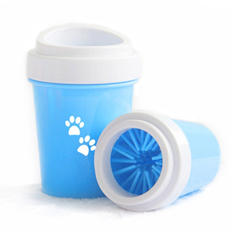 HKM-9734973 Dog and Cat Paw Cleaning Cup - Available in Small and Large Sizes, Green, Pink, and Blue