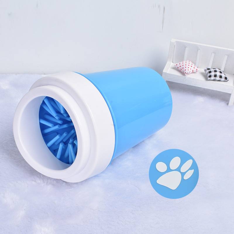 HKM-9734973 Dog and Cat Paw Cleaning Cup - Available in Small and Large Sizes, Green, Pink, and Blue
