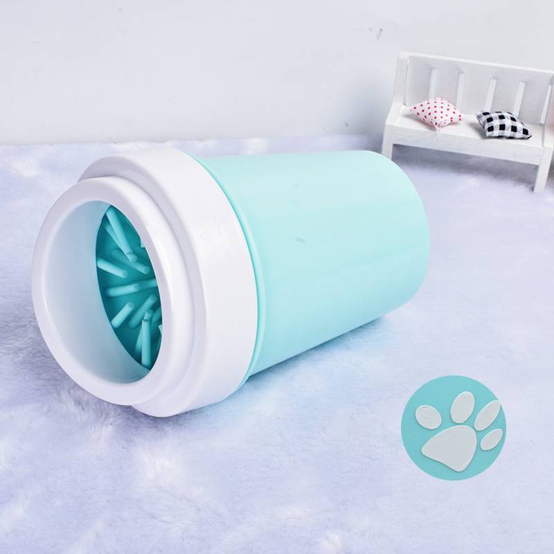 HKM-9734973 Dog and Cat Paw Cleaning Cup - Available in Small and Large Sizes, Green, Pink, and Blue