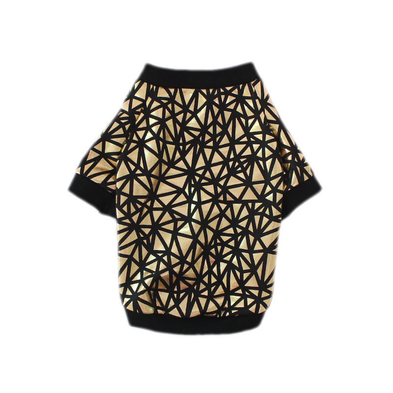 HKM-9735485 Stylish Bronzing Pet Dog Clothes for Spring and Summer