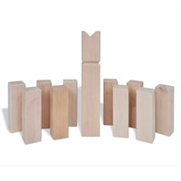 HKM-9736381 Wooden Kubb Game Set for Outdoor Fun with Family and Friends, Includes 21 Pieces and Carrying Bag