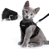 HKM-973651 Adjustable Reflective Soft Mesh Cat Vest Harness with Car Seat Belt Adapter for Kittens and Puppies