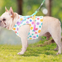 HKM-9736893 Cool and Breathable Cotton and Polyester Chest Leash for Small to Medium Dogs