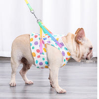 HKM-9736893 Cool and Breathable Cotton and Polyester Chest Leash for Small to Medium Dogs