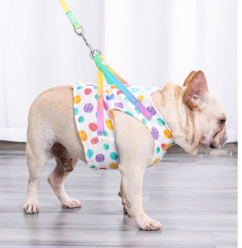 HKM-9736893 Cool and Breathable Cotton and Polyester Chest Leash for Small to Medium Dogs