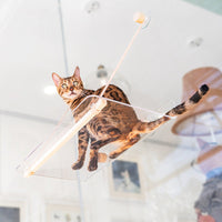 HKM-9737149 Hanging Transparent Acrylic Cat Bed for Comfortable Home Relaxation