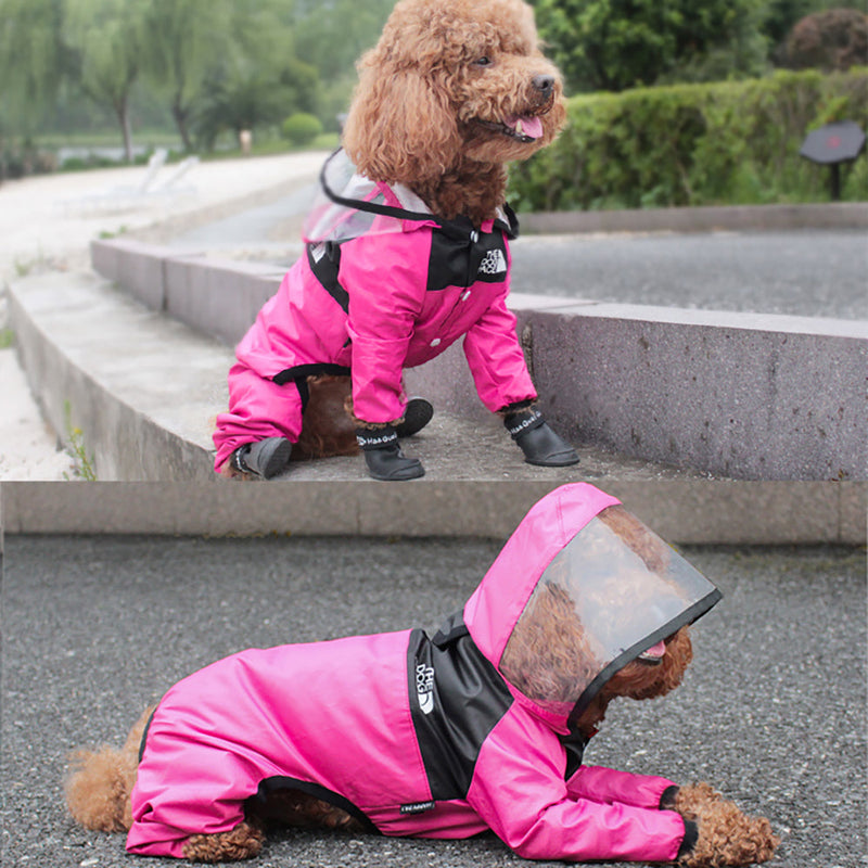 HKM-9737277 Long Legged Dog Rain Poncho with Transparent Brim and High Waterproof Fabric