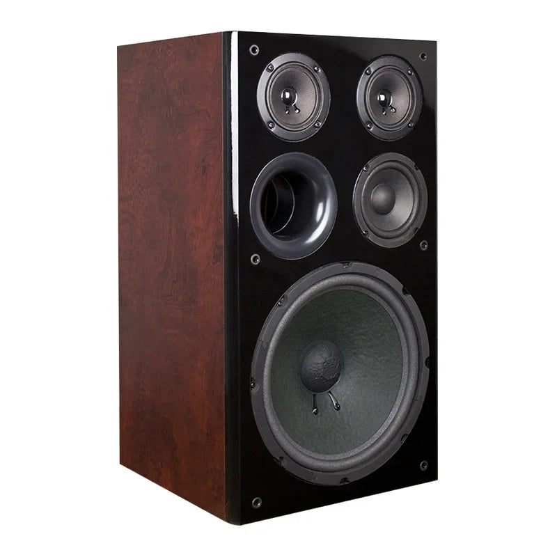 HKM-973779 High-Fidelity Wooden Bookshelf Speaker with Powerful Sound for Home Audio