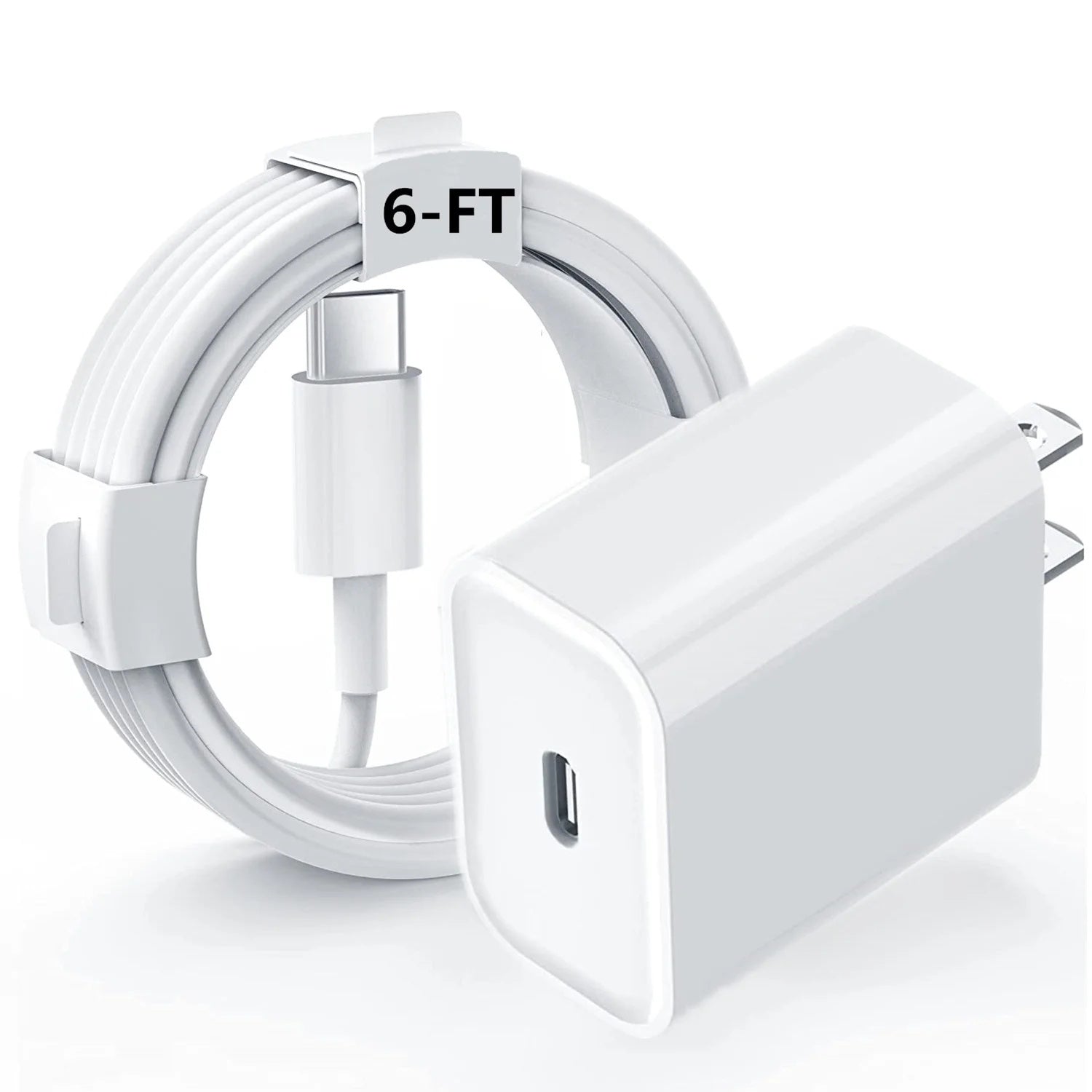 HKM-973843 6FT Lightning Cable & USB Wall Charger Travel Adapter - Dual Pack for iPhone, iPad, AirPods