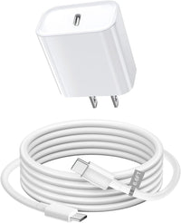 HKM-973843 6FT Lightning Cable & USB Wall Charger Travel Adapter - Dual Pack for iPhone, iPad, AirPods