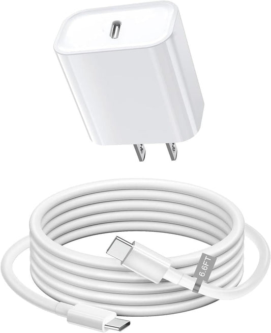 HKM-973843 6FT Lightning Cable & USB Wall Charger Travel Adapter - Dual Pack for iPhone, iPad, AirPods