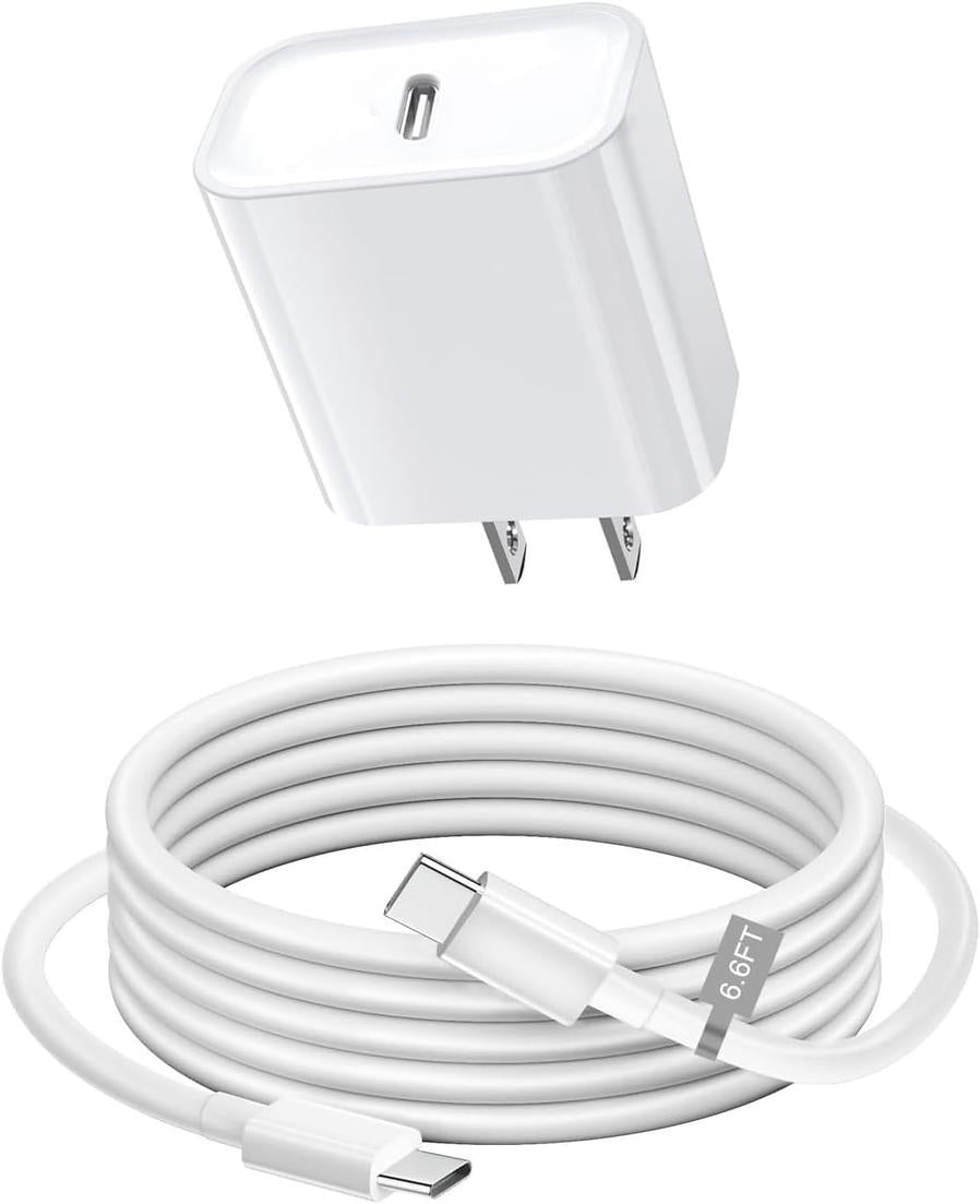 HKM-973843 6FT Lightning Cable & USB Wall Charger Travel Adapter - Dual Pack for iPhone, iPad, AirPods
