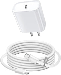 HKM-973843 6FT Lightning Cable & USB Wall Charger Travel Adapter - Dual Pack for iPhone, iPad, AirPods