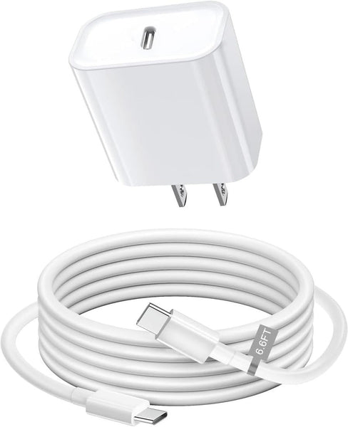 HKM-973843 6FT Lightning Cable & USB Wall Charger Travel Adapter - Dual Pack for iPhone, iPad, AirPods