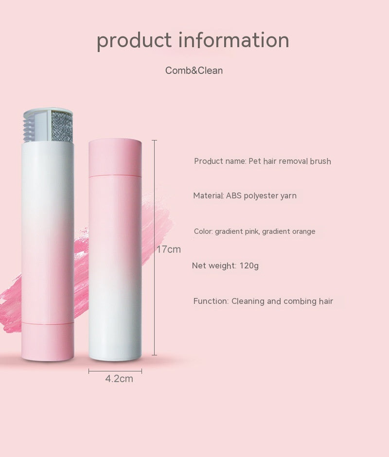 HKM-9738685 Lint Roller for Pets - Effective Fur Remover Tool for Dogs and Cats, Pink and Orange