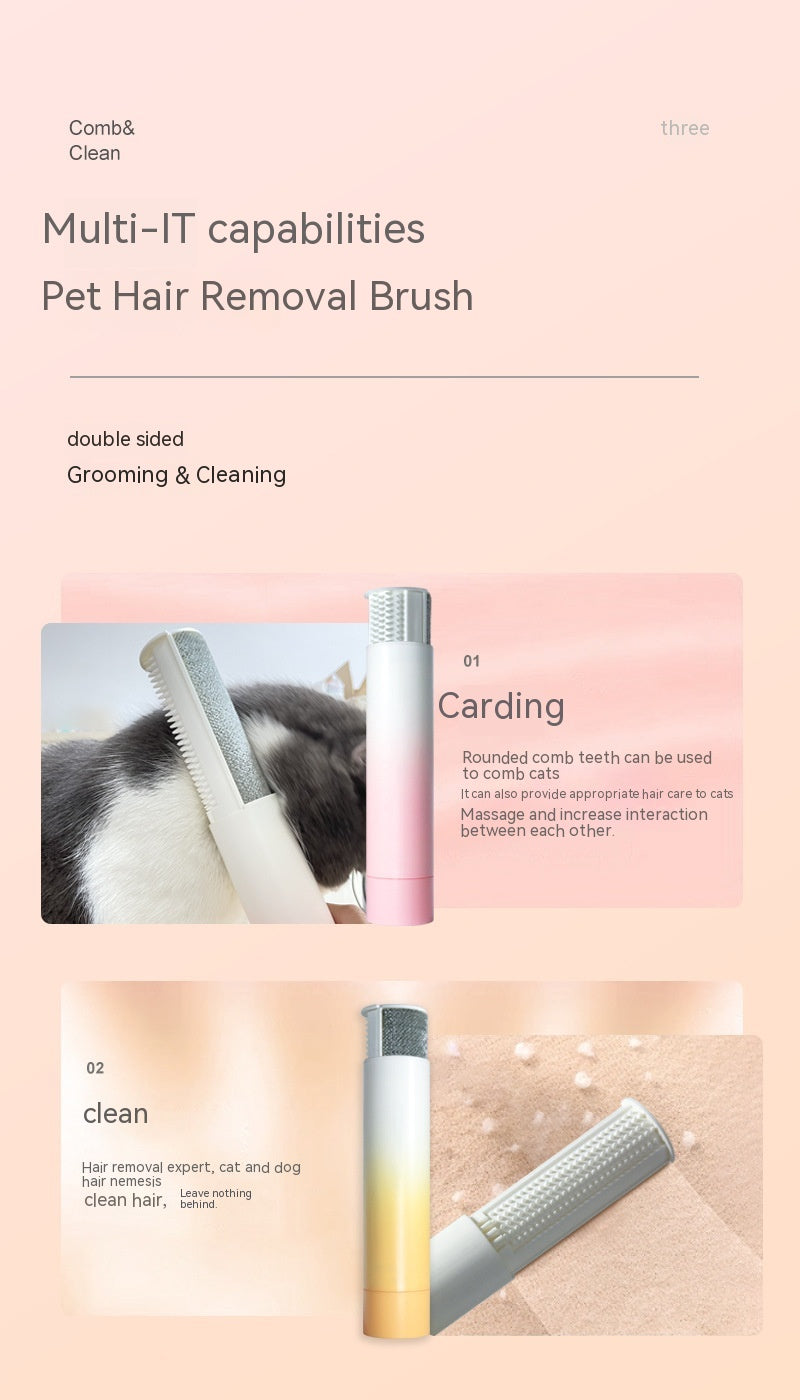 HKM-9738685 Lint Roller for Pets - Effective Fur Remover Tool for Dogs and Cats, Pink and Orange