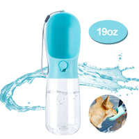 HKM-9738941 Large Capacity Portable Travel Pet Water Bottle - 550ML Plastic Design