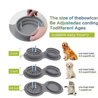 HKM-9739069 Silicone Grey Foldable Pet Bowl - Anti-Choke and Anti-Vomiting Design