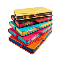 HKM-973907 Custom A5 PU Leather Notebook with Pen Bag - Dotted, Ruled, or Grid Pages